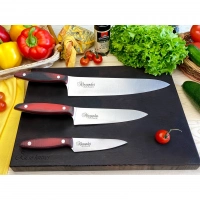 Набор из 3-х кухонных ножей Alexander AUS-8 Satin, Kizlyar Supreme купить в Домодедове